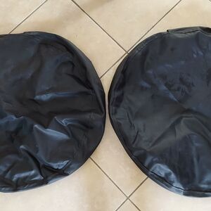 Black Round Tire Covers